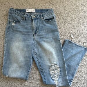 RSQ Light Blue Ripped Skinny Jeans